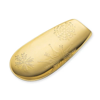 Tea measuring spoon snow crystal gold